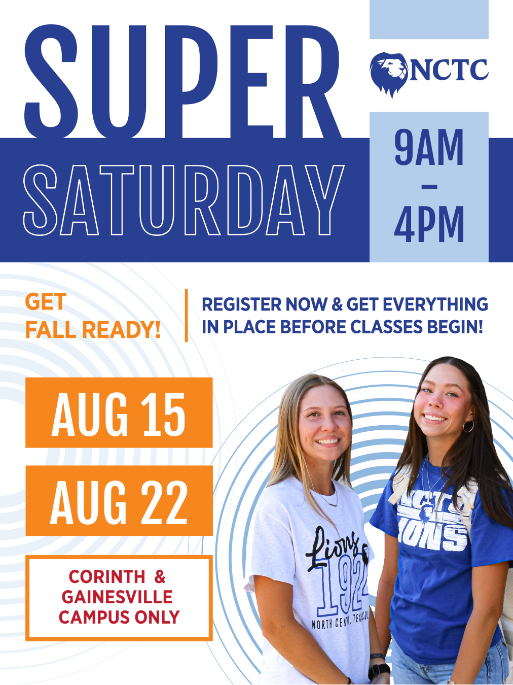 Fall 2026 Super Saturday Hours